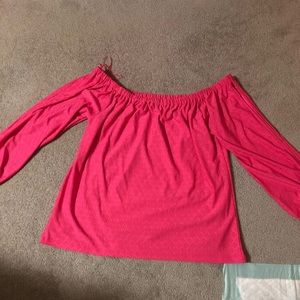 Michael Kors off shoulder coral top - like new